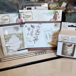 Crafters Companion Lot of 3 Vintage Diary Embellishments